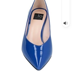 Blue Patent Leather Heels